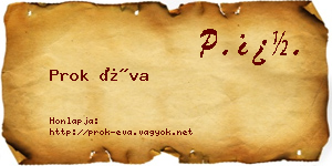 Prok Éva névjegykártya